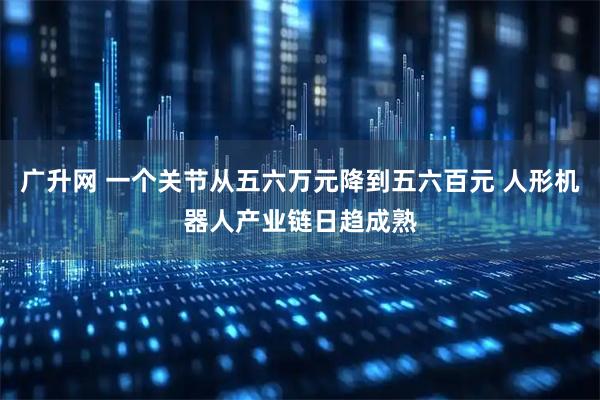 广升网 一个关节从五六万元降到五六百元 人形机器人产业链日趋成熟