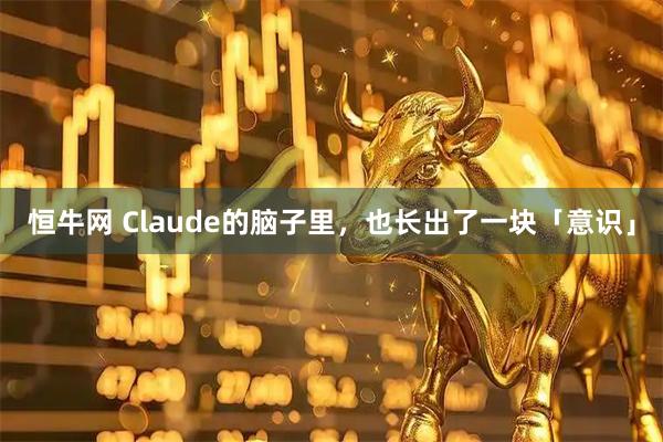 恒牛网 Claude的脑子里,也长出了一块「意识」